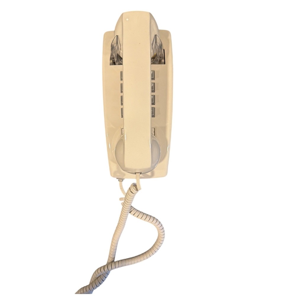Vintage AT&T Wall Mount Corded Telephone Almond Beige 255491-ATT-20M Made in USA